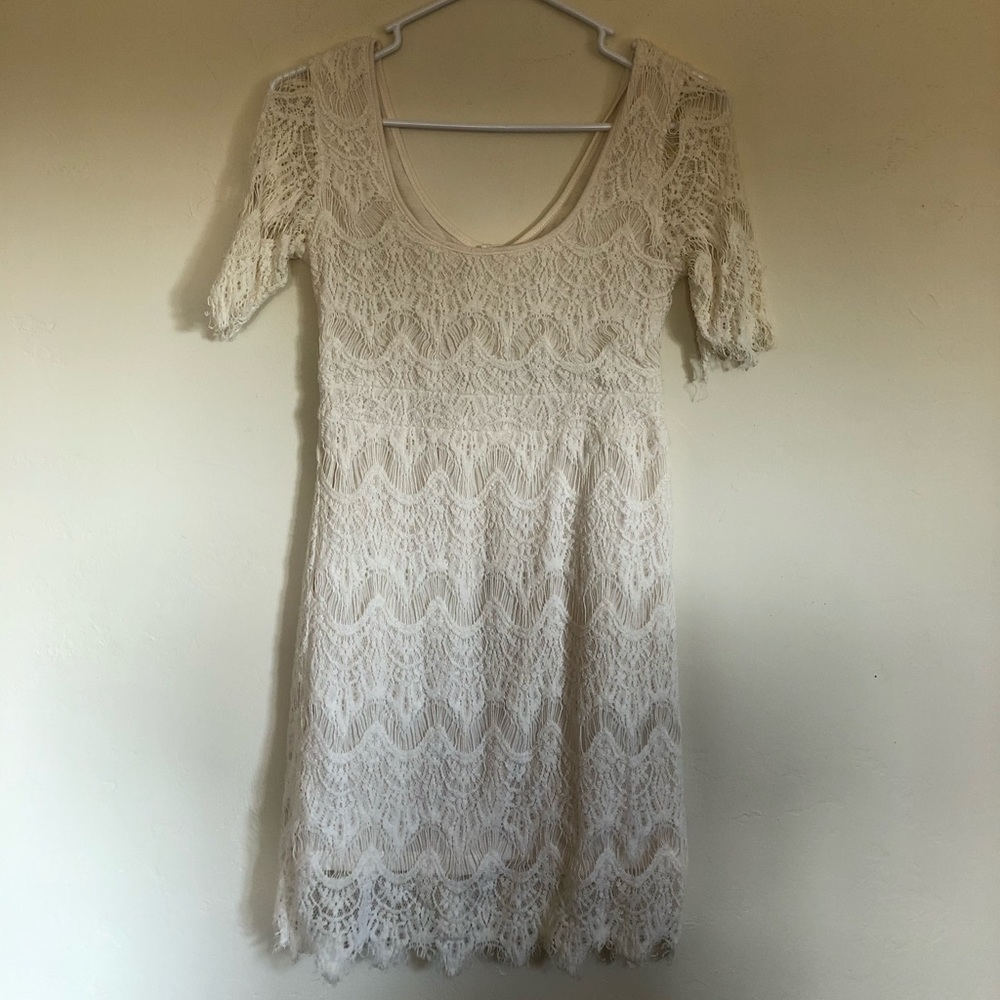 Cream Lace Dress